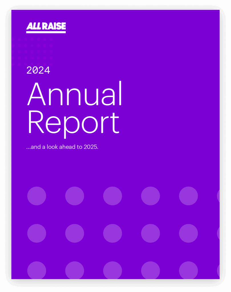 All Raise 2024 Annual Report cover